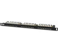 Патч-панель высокой плотности Hyperline, PPHD-19-24-8P8C-C6-110D, 19", 0.5U, 24 порта RJ-45, категория 6, Dual IDC 46979