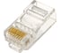 Разъем под витую пару Hyperline, PLUG-8P8C-U-C6-100, RJ-45, 8P8C, категория 6, 50 микродюймов, универсальный, для одножильного и многожильного кабеля, 100 шт, 49367 2