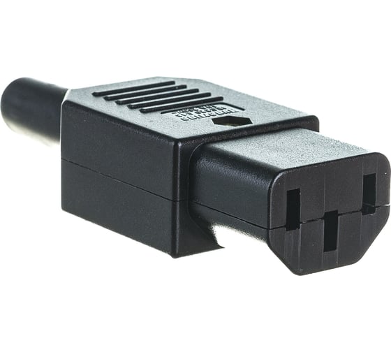 Разъем Hyperline, CON-IEC320C13, IEC 60320 C13, 220В, 10A, на кабель, плоские контакты внутри разъема, прямой, 47865