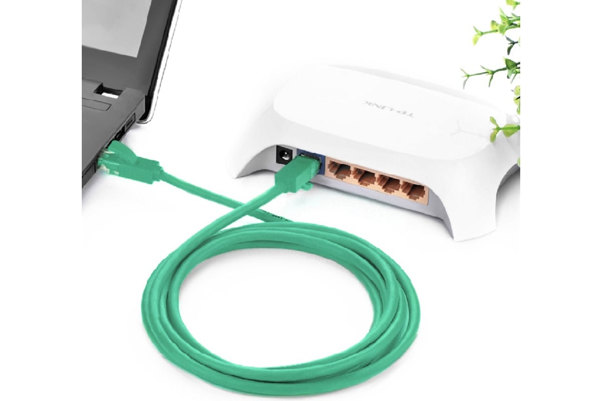 Быстрый LAN кабель для интернета GCR 3.0m, зеленый VIVLNIC605-3.0m ...