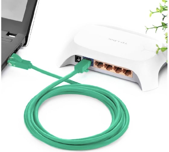 Быстрый LAN кабель для интернета GCR 3.0m, зеленый VIVLNIC605-3.0m