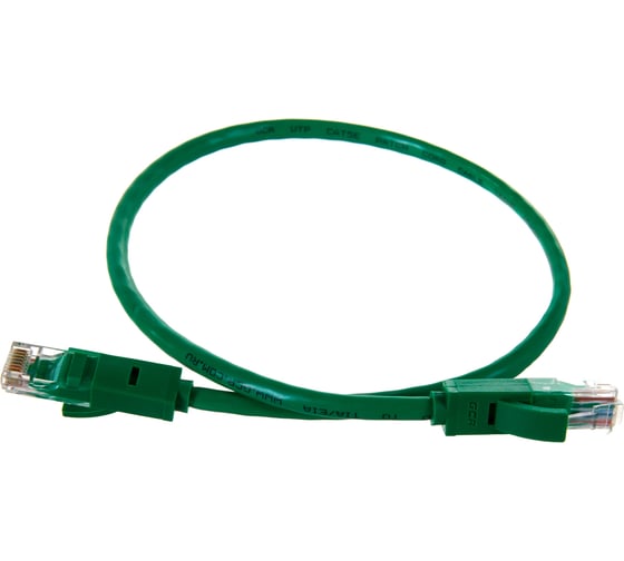 Литой LAN кабель для интернета GCR 0.5m, зеленый VIVLNIC05-0.5m