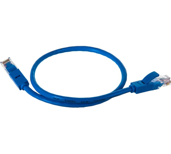 Литой LAN кабель для интернета GCR 0.5m, синий VIVLNIC01-0.5m