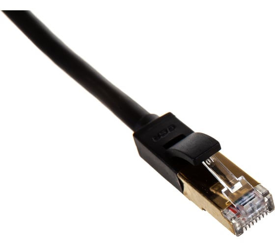 Быстрый LAN кабель для интернета GCR 3.0m, черный LNCG626-3.0m