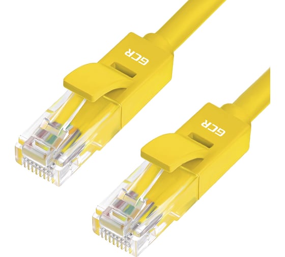 Литой LAN кабель для интернета GCR 0.5m, желтый VIVLNIC02-0.5m 1