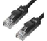 Литой LAN кабель для интернета GCR 0.5m, черный VIVLNIC06-0.5m 1