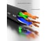 Литой LAN кабель для интернета GCR 0.5m, черный VIVLNIC06-0.5m 4