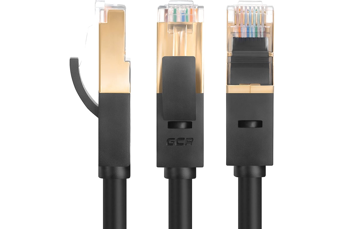 LAN кабель для интернета GCR 1.0m, черный LNC701-1.0m - выгодная цена ...