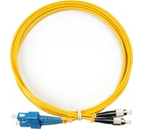Патч-корд оптический TopLAN, дуплексный, FC/UPC-SC/UPC, SM, 30 м LSZH DPC-TOP-652-FC/U-SC/U-30