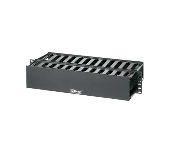 Кабельный организатор PANDUIT WMP1E двухстороний горизонтальный с крышками, 19, 2U, 89 x 483 x 226 мм 31873 1