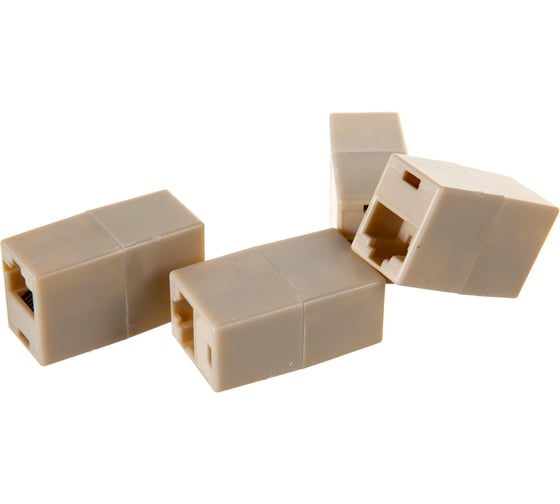 Проходной адаптер AOpen/Qust RJ-45, кат 5e 8P8C,2 розетки RJ-45, Aopen,10 шт в уп ACT251 ACT251-1/10