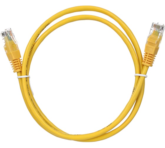 Патчкорд AOpen/Qust литой UTP кат.5е 1м желтый ANP511-1M-Y