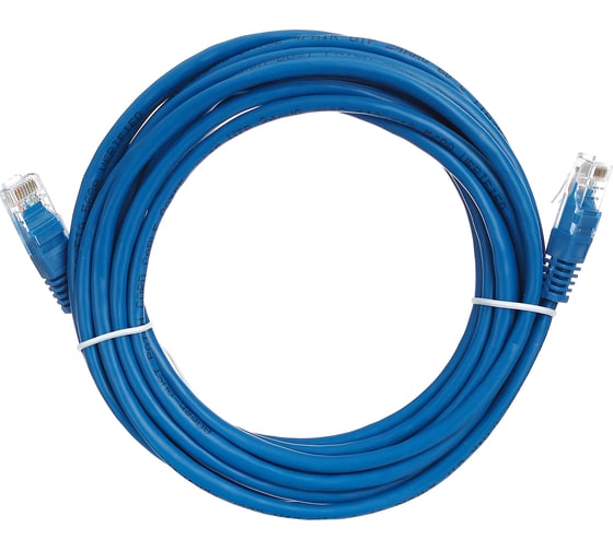 Патчкорд AOpen/Qust литой UTP кат.5е 5м синий ANP511-5M-B