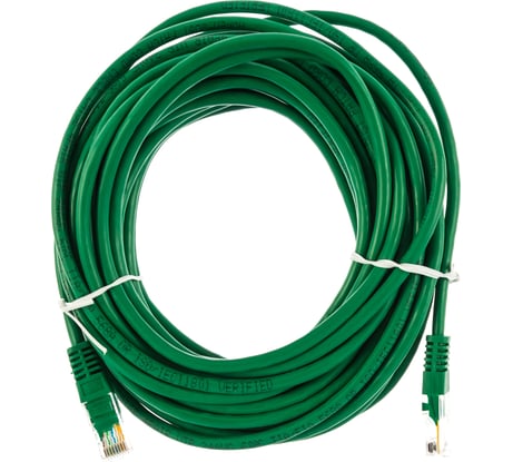 Патчкорд AOpen/Qust литой UTP кат.5е 10м зеленый ANP511-10M-G