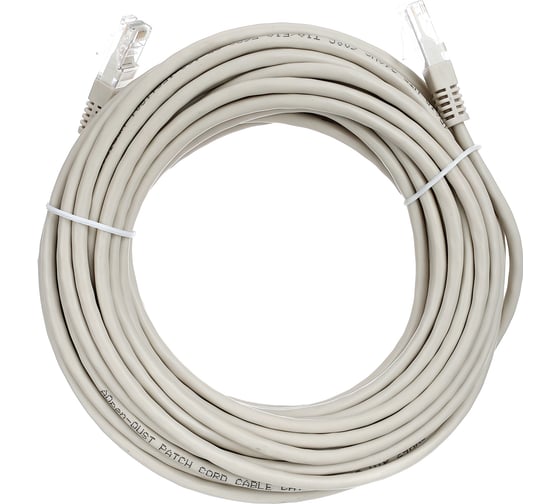 Патчкорд AOpen/Qust литой UTP кат.5е 10м серый ANP511-10M