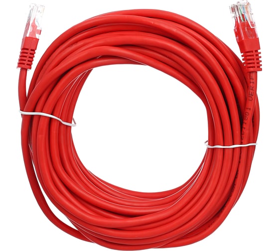 Патчкорд AOpen/Qust литой UTP кат.5е 10м красный ANP511-10M-R