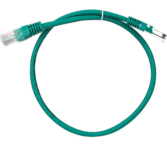 Патчкорд AOpen/Qust литой UTP кат.5е 0,5м зеленый ANP511-0.5M-G