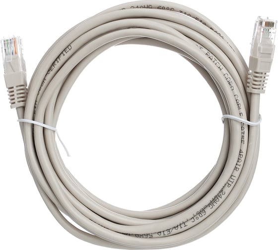 Патчкорд AOpen/Qust литой UTP кат.5е 5м серый ANP511-5M