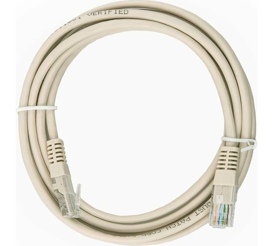 Патчкорд AOpen/Qust литой UTP кат.5е 2м серый ANP511-2M