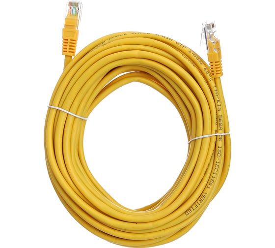 Патчкорд AOpen/Qust литой UTP кат.5е 10м желтый ANP511-10M-Y
