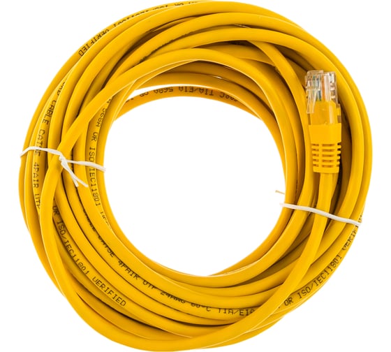 Патчкорд AOpen/Qust литой UTP кат.5е 10м желтый ANP511-10M-Y