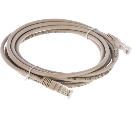 Патчкорд AOpen/Qust литой UTP кат.5е 3м серый ANP511-3M