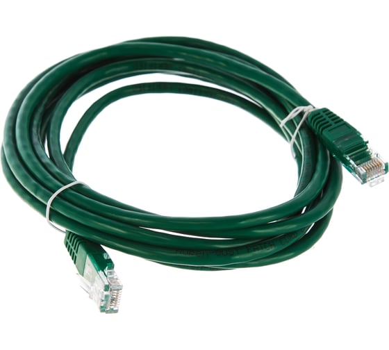 Патчкорд AOpen/Qust литой UTP кат.5е 3м зеленый ANP511-3M-G