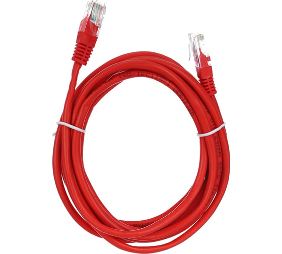 Патчкорд AOpen/Qust литой UTP кат.5е 3м красный ANP511-3M-R