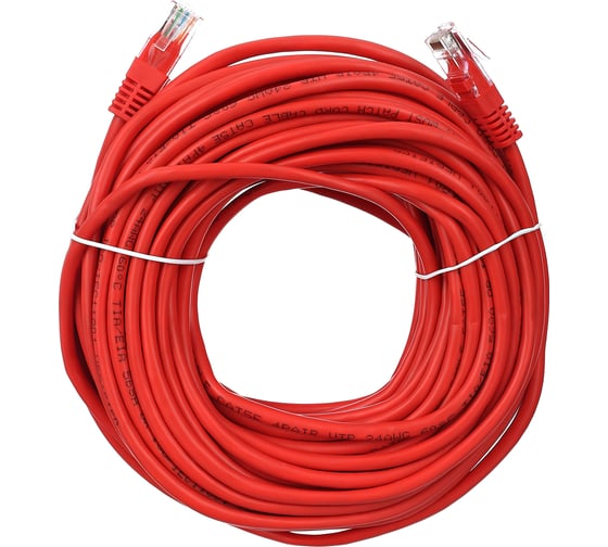 Патчкорд AOpen/Qust литой UTP кат.5е 20м красный ANP511-20M-R