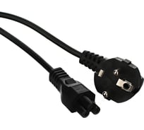 Кабель питания AOpen/Qust для ноутбуков 3-pin угловая Евровилка VDE 3G*0.5mm2 Aopen ACE022-1.8M