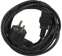 Кабель компьютер-розетка VCOM 220V, угловая евровилка, VDE 3G*0,5mm2 CE021-CU0.5-3M