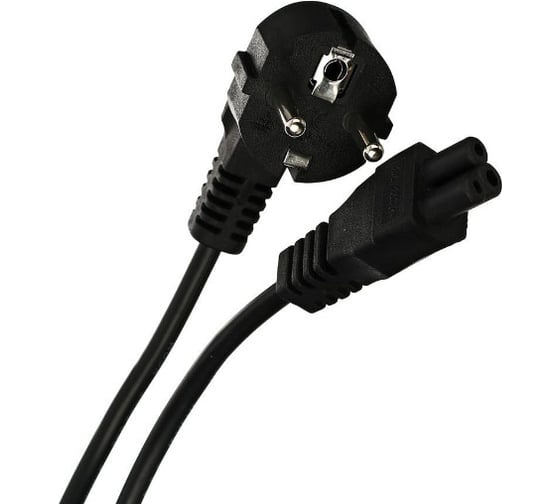 Кабель питания для ноутбуков VCOM 3-pin /угловая евровилка/ VDE 3G*0.5mm2 CE022-CU0.5-3M