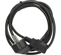 Кабель компьютер-розетка VCOM 220V /угловая евровилка/ VDE 3G*0,5mm2 CE021-CU0.5-1.8M