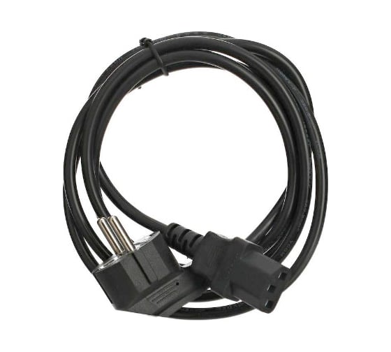 Кабель компьютер-розетка VCOM 220V /угловая евровилка/ VDE 3G*0,5mm2 CE021-CU0.5-1.8M 1