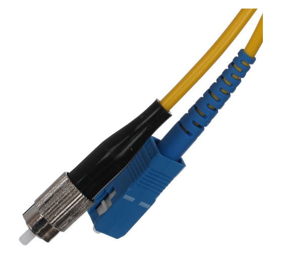 Оптический шнур VCOM FC-SC, UPC, одномодовый, Simplex VSU102-1M