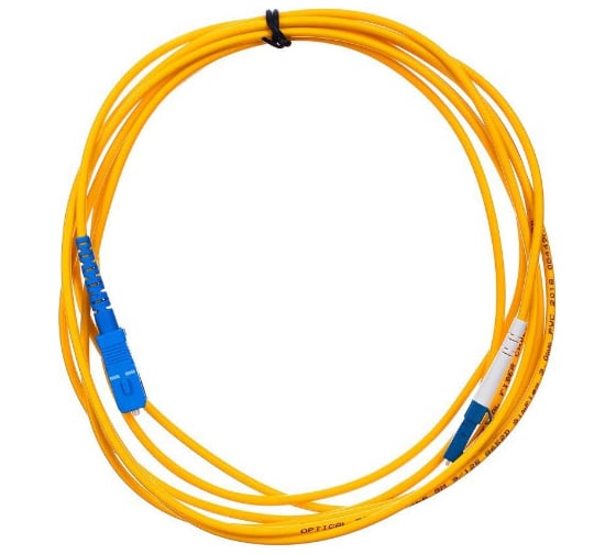 Оптический шнур VCOM LC-SC, UPC, одномодовый, Simplex VSU302-3M 1