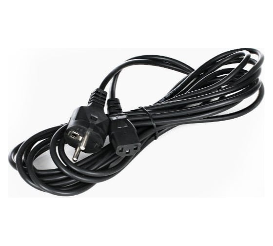 Кабель компьютер-розетка Telecom 220V, 5.0м, европейский стандарт TP021-5.0-BK