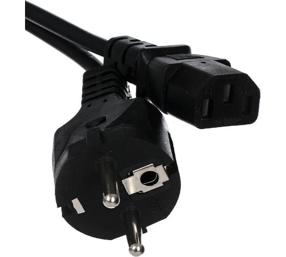 Кабель компьютер-розетка Telecom 220V, 5.0м, европейский стандарт TP021-5.0-BK