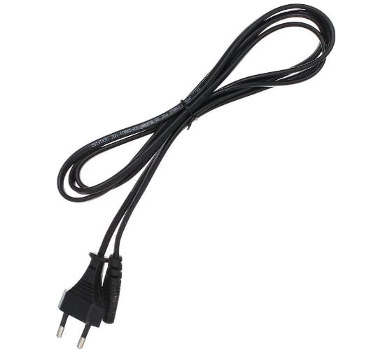 Кабель для аудио-видео техники Telecom IEC-320-C7 - розетка 220V, 2-pin, черный TP228-1.8-B 1