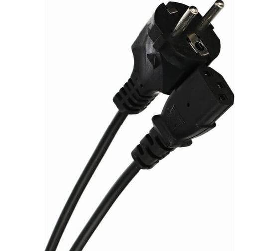 Кабель компьютер-розетка Telecom 220V EU /прямой/ VDE 3GX0,5mm2, 3,0m TE021-CU0.5-3M