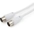 Телевизионный кабель Cablexpert Coaxial, M/F, белый, 5м CCV-515-W-5M 2