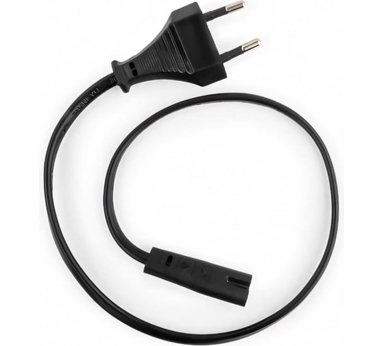 Кабель питания техники Cablexpert CEE 7/16 - C7, 0,5м, VDE, 2-pin, 2х0,75, черный PC-184-VDE-0.5M