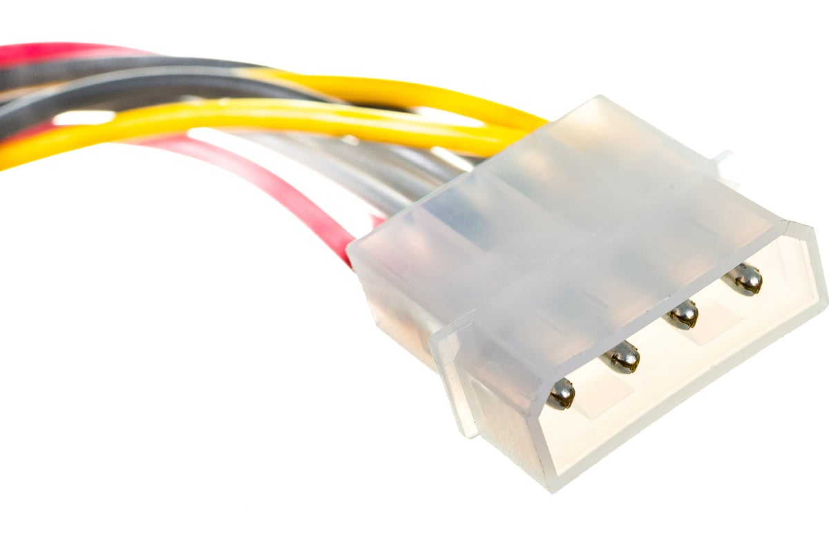 Кабель питания SATA Cablexpert molex 4pin/molex4pin+sata 15pin, 15см ...