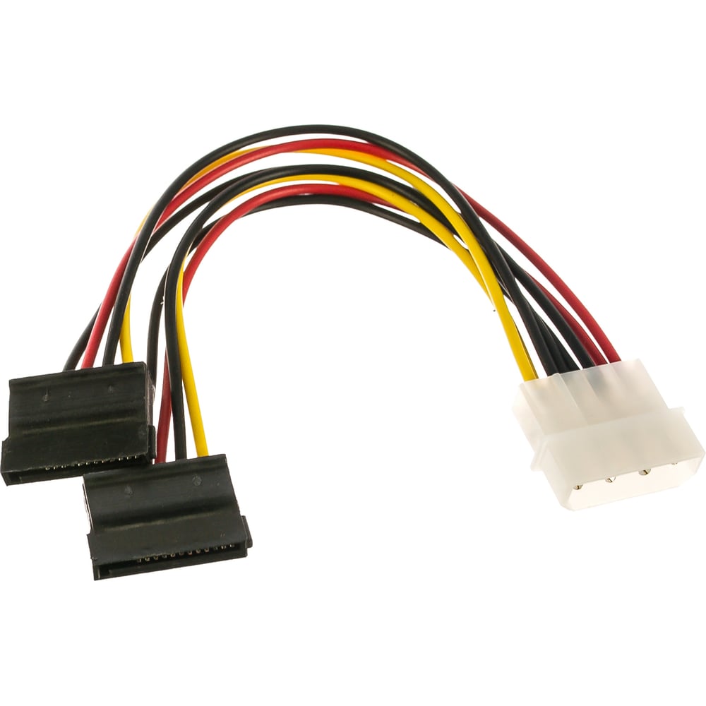 Кабель питания Cablexpert SATA molex 4pin/2xsata 15pin, на 2 устройства ...