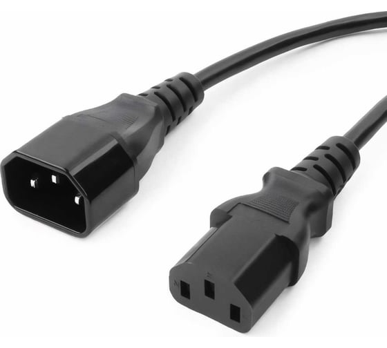 Кабель питания Cablexpert системный блок-монитор, C13-C14, 1.8м, 6А, черный, с заземлением PC-189