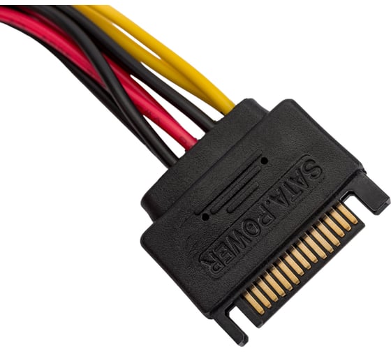 Кабель питания Cablexpert SATA 15pin /2x15pin, на 2 SATA устройства, 15см CC-SATAM2F-01