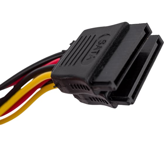 Кабель питания Cablexpert SATA 15pin /2x15pin, на 2 SATA устройства, 15см CC-SATAM2F-01