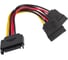 Кабель питания Cablexpert SATA 15pin /2x15pin, на 2 SATA устройства, 15см CC-SATAM2F-01 2