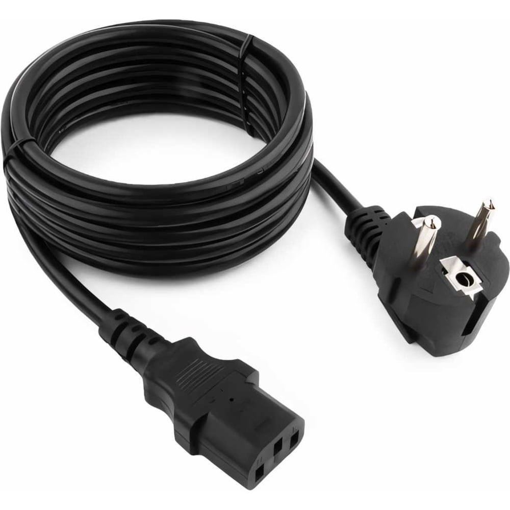 Кабель питания Cablexpert Schuko-C13, 3.0м, 6А, черный, с заземлением ...