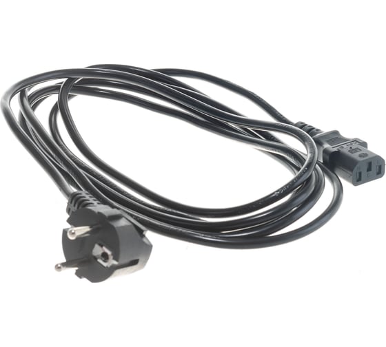Кабель питания Cablexpert Schuko-C13, 3.0м, 6А, черный, с заземлением ...